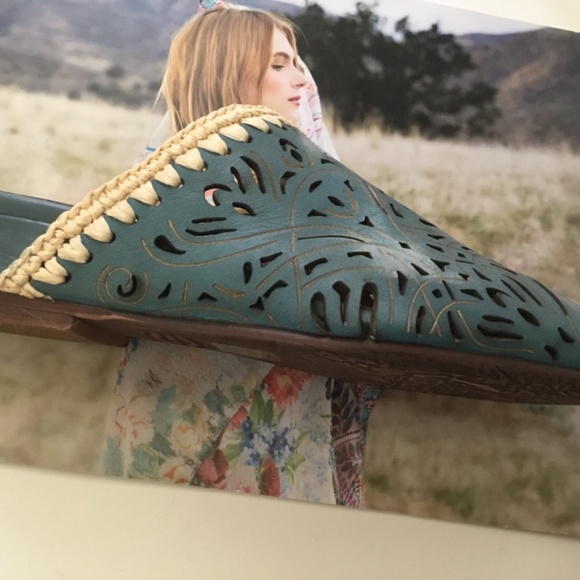 $159!! Veracruz Ombre Teal "Olivetta Mules": New w Box! Size 9 (Runs SMALL!) - Picture 7 of 12